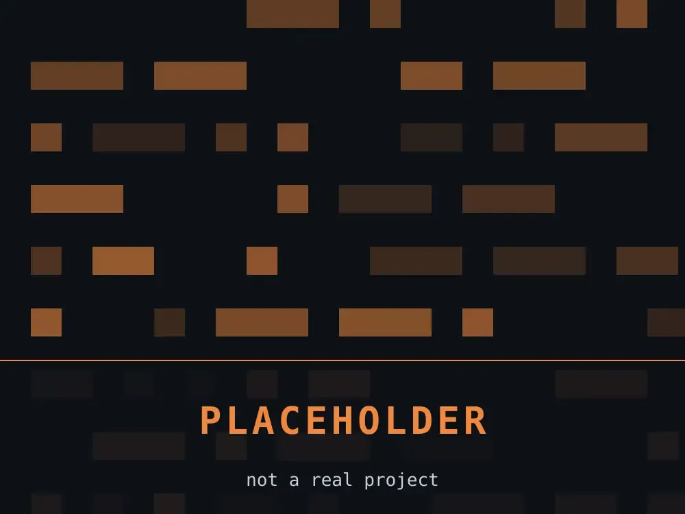 Placeholder artwork: an amber geometric pattern on near-black, labelled Placeholder AI App 01.