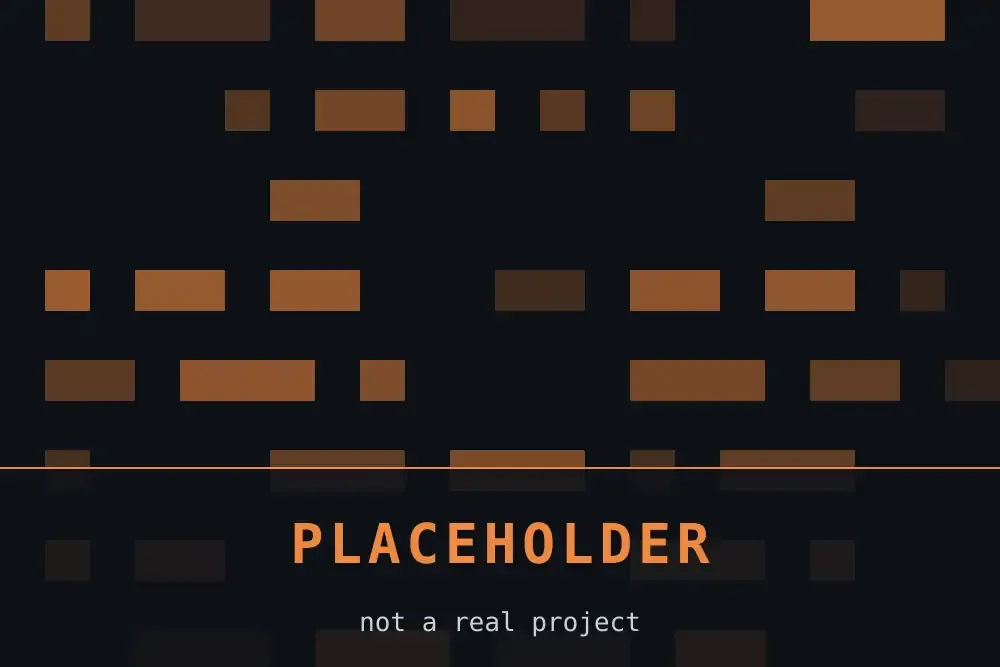 Placeholder artwork: an amber geometric pattern on near-black, labelled Placeholder AI App 02.
