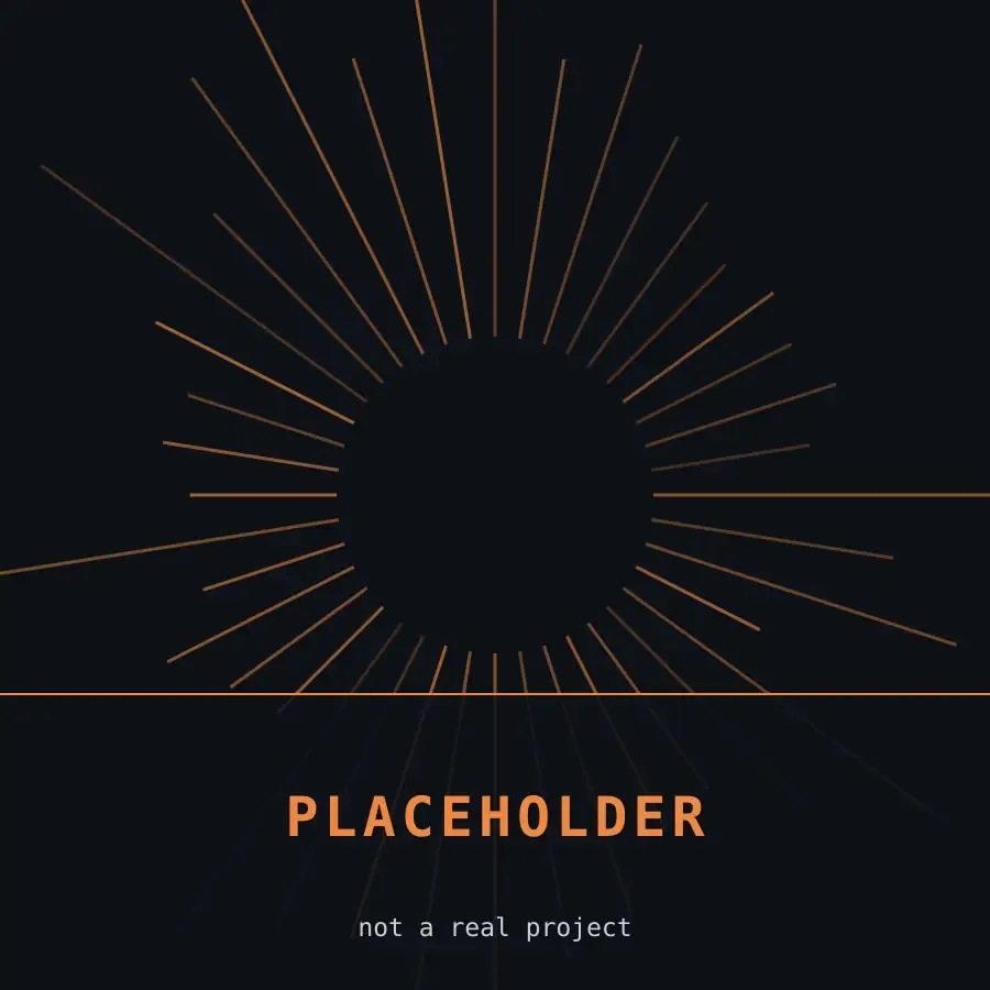 Placeholder artwork: an amber geometric pattern on near-black, labelled Placeholder App 01.