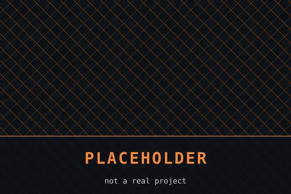 Placeholder artwork: an amber geometric pattern on near-black, labelled Placeholder Print 05.