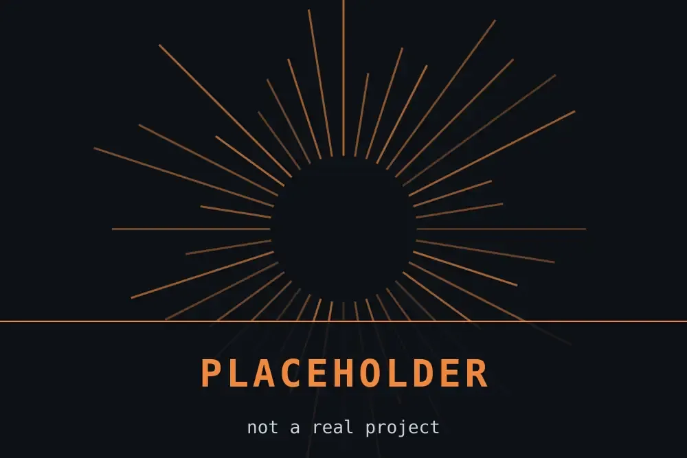 Placeholder artwork: an amber geometric pattern on near-black, labelled Placeholder Game 02.