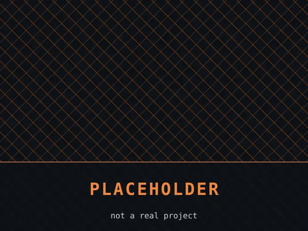 Placeholder artwork: an amber geometric pattern on near-black, labelled Placeholder Game 05.