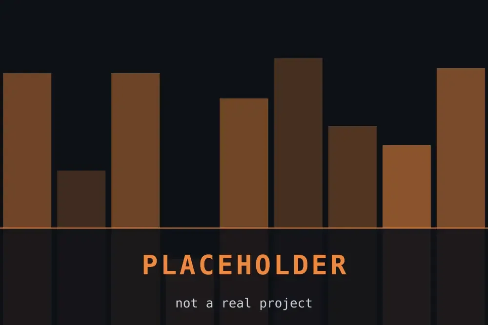Placeholder artwork: an amber geometric pattern on near-black, labelled Placeholder Game 06.