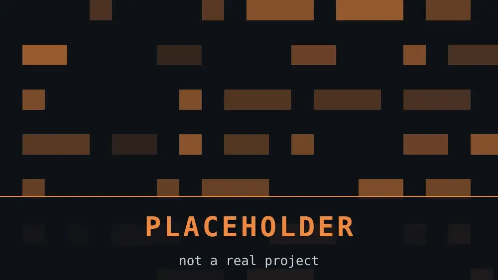 Placeholder artwork: an amber geometric pattern on near-black, labelled Placeholder LLM Tool 01.