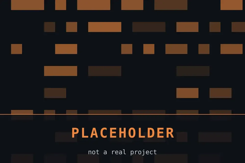 Placeholder artwork: an amber geometric pattern on near-black, labelled Placeholder LLM Tool 03.