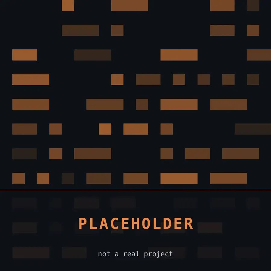 Placeholder artwork: an amber geometric pattern on near-black, labelled Placeholder LLM Tool 04.