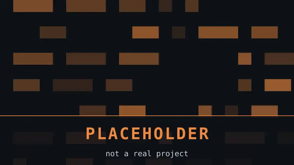 Placeholder artwork: an amber geometric pattern on near-black, labelled Placeholder LLM Tool 05.