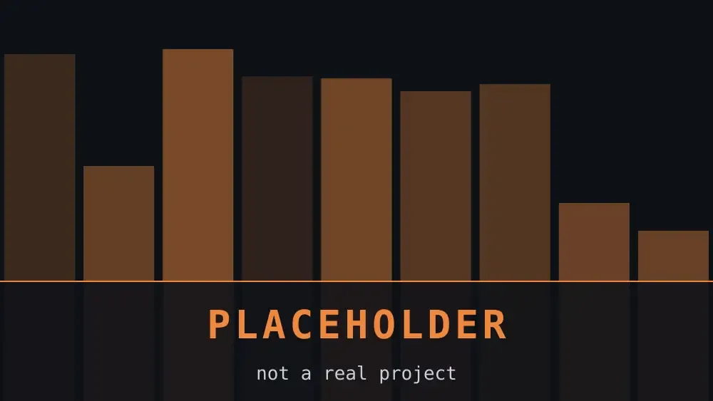 Placeholder artwork: an amber geometric pattern on near-black, labelled Placeholder Model 03.