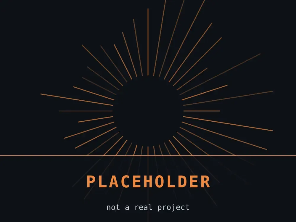 Placeholder artwork: an amber geometric pattern on near-black, labelled Placeholder Model 04.