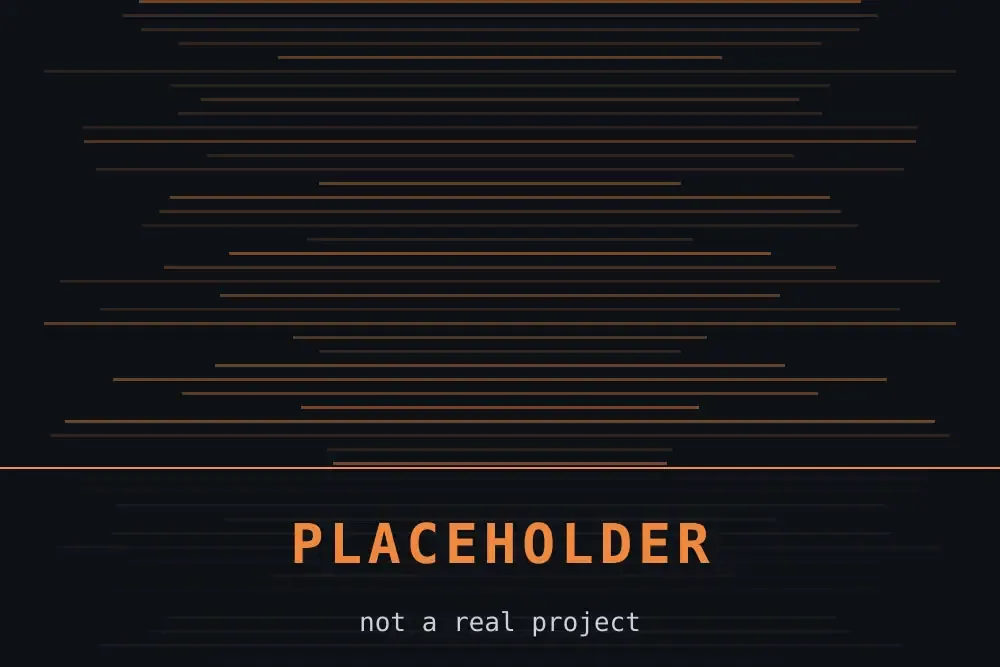 Placeholder artwork: an amber geometric pattern on near-black, labelled Placeholder Model 05.