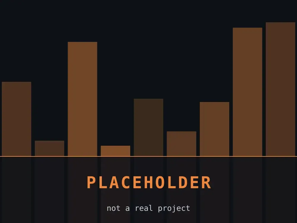 Placeholder artwork: an amber geometric pattern on near-black, labelled Placeholder Model 08.
