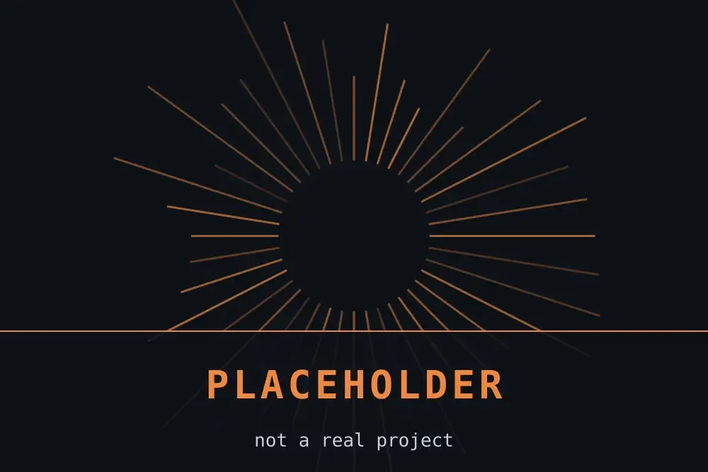 Placeholder artwork: an amber geometric pattern on near-black, labelled Placeholder Model 09.