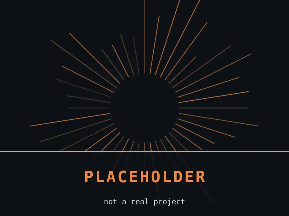 Placeholder artwork: an amber geometric pattern on near-black, labelled Placeholder Open Source 03.