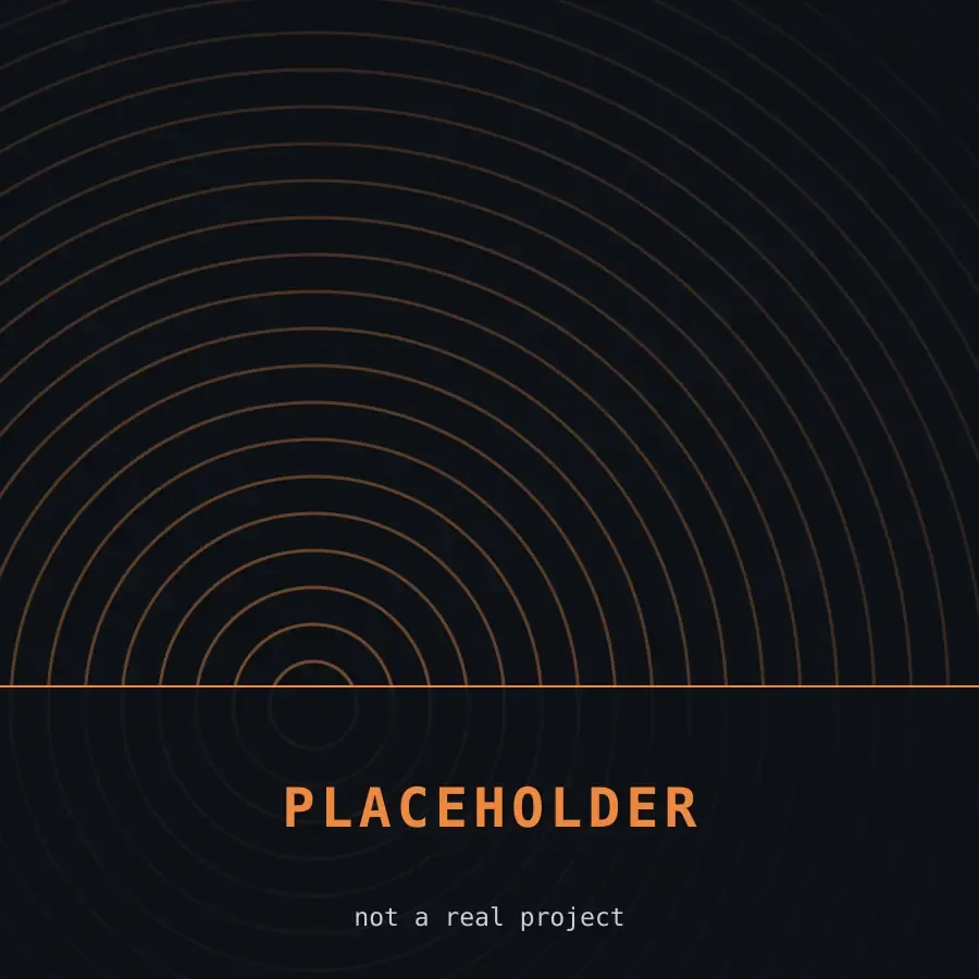 Placeholder artwork: an amber geometric pattern on near-black, labelled Placeholder Open Source 05.