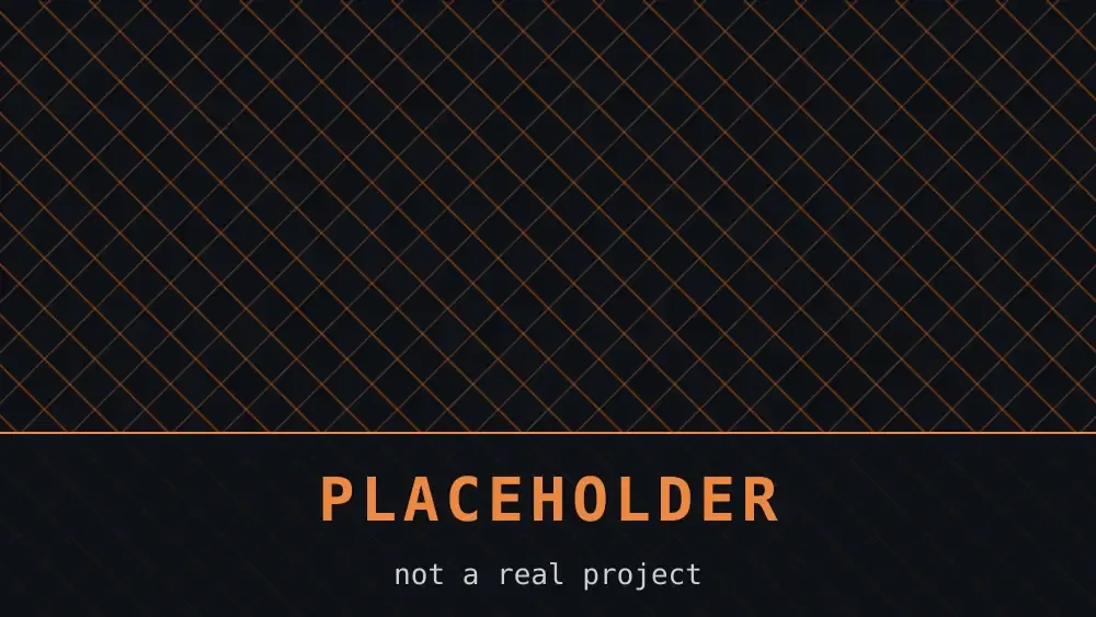 Placeholder artwork: an amber geometric pattern on near-black, labelled Placeholder Model 07.