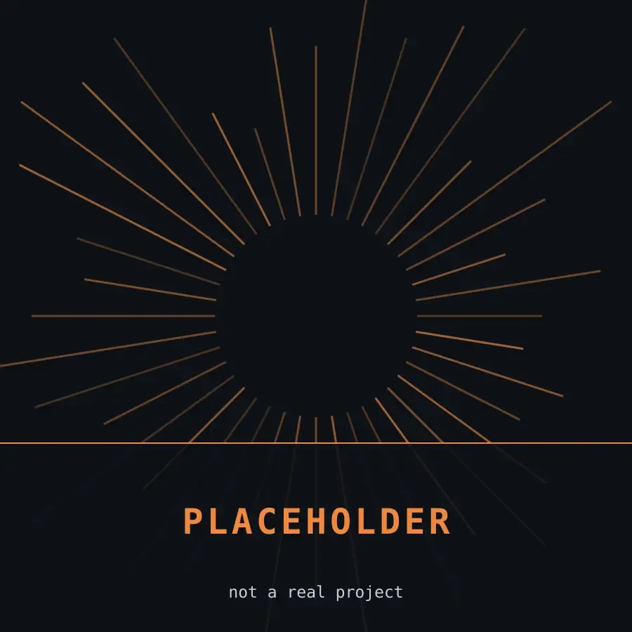 Placeholder artwork: an amber geometric pattern on near-black, labelled Placeholder Print 02.